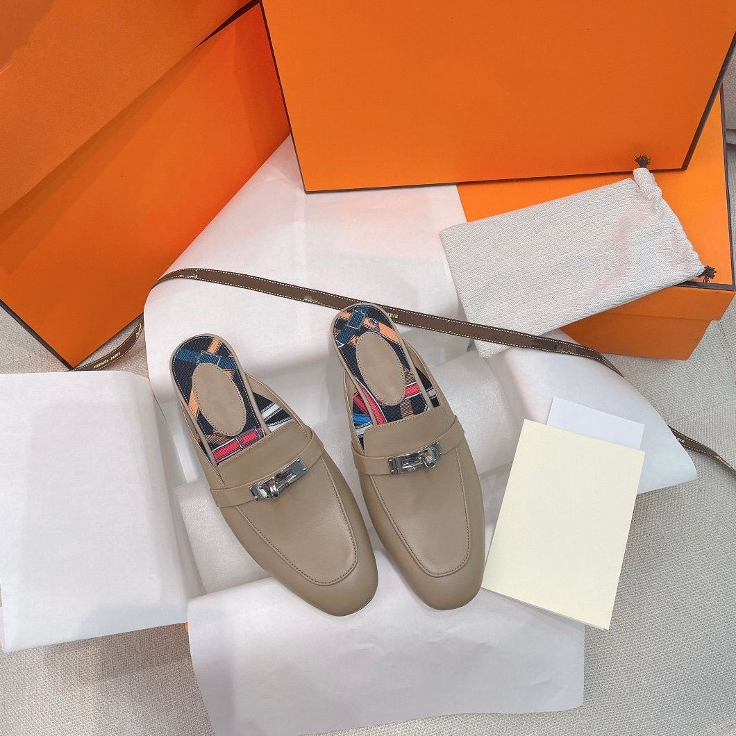 OZ Mule Brown Calfskin