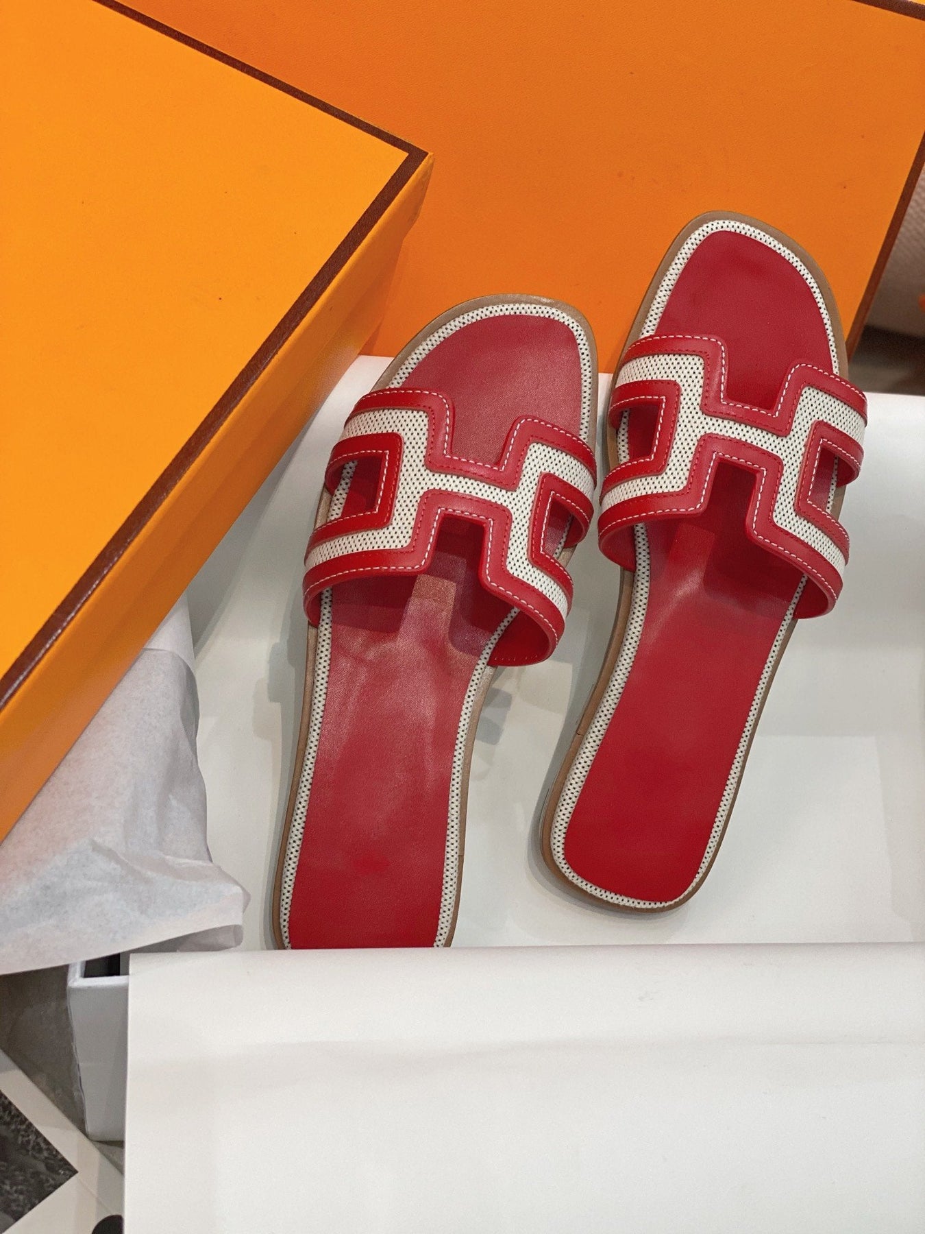 Oran Sandal Red Leather