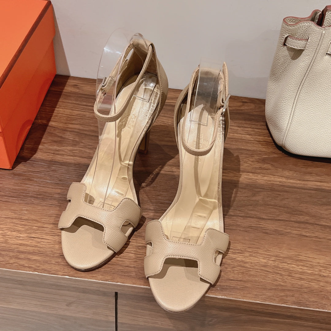 PREMIERE 115 SANDAL IN SAND BROWN CALFSKIN