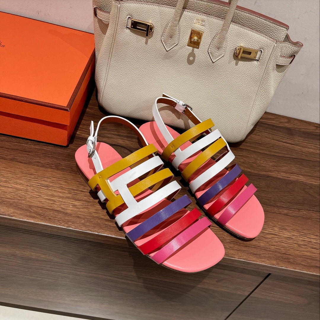 EPHESE SANDAL MULTI-COLOR CALFSKIN