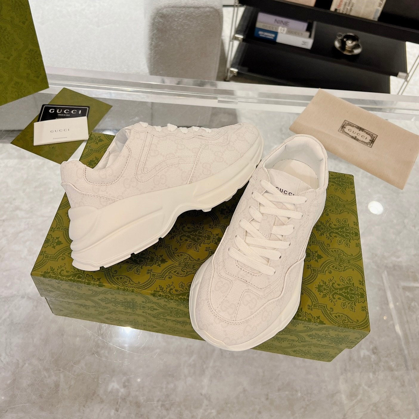 GG 100 RHYTON SNEAKER Creamy White