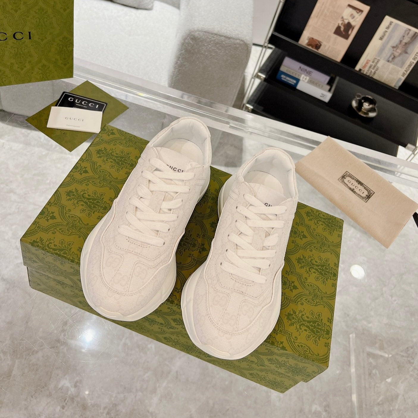 GG 100 RHYTON SNEAKER Creamy White