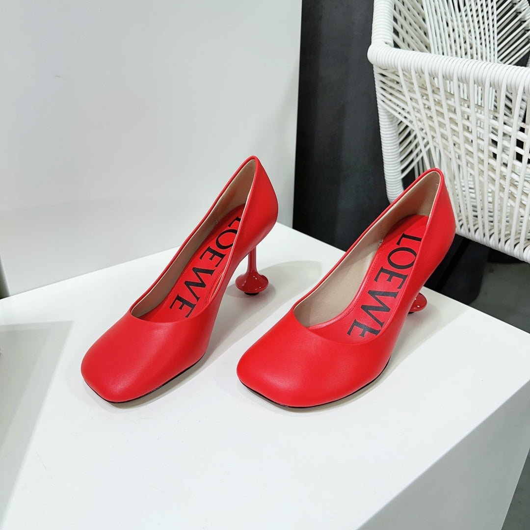 LW TOY PUMP 95 RED CALFSKIN