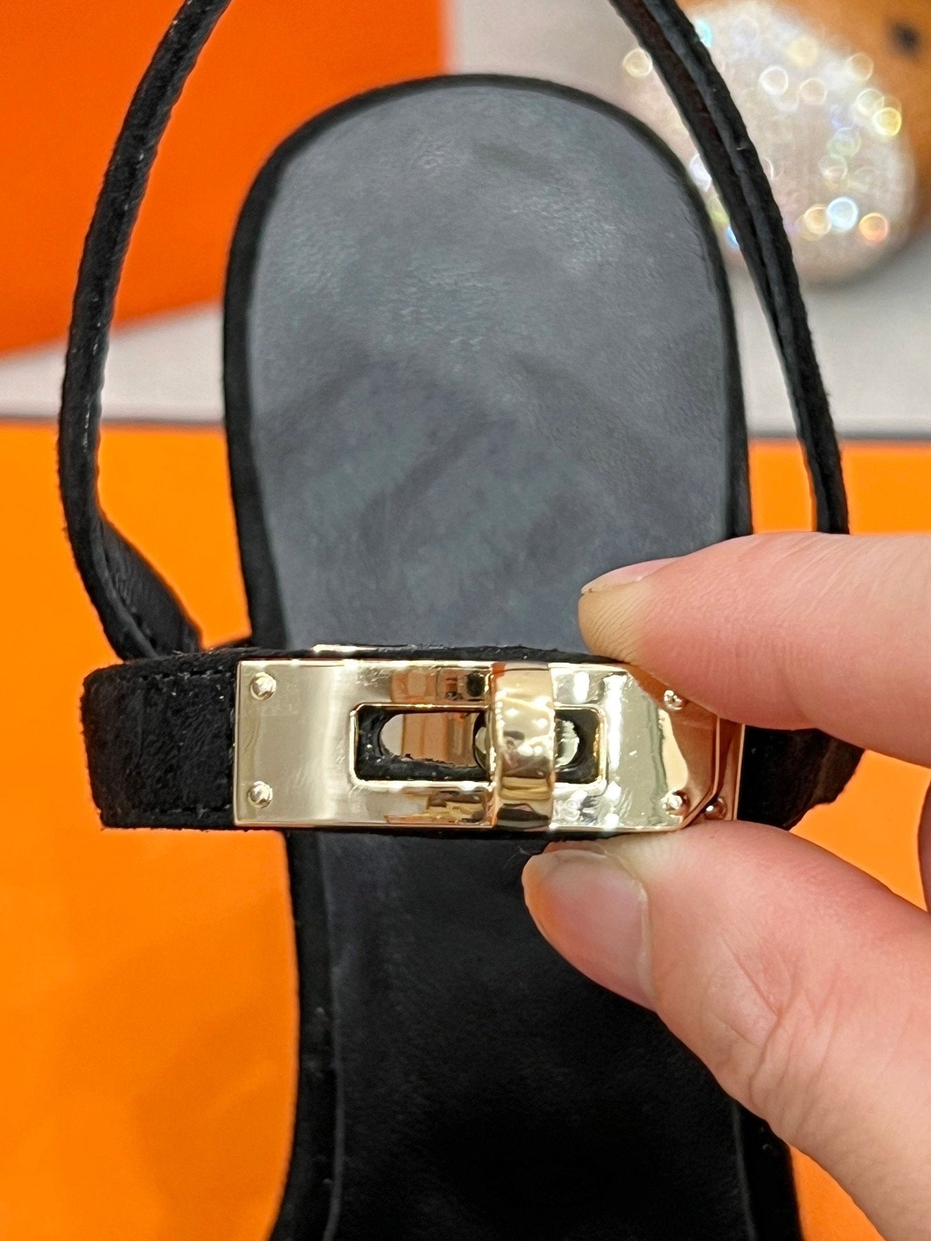 Glamour 95 Sandal Black Suede