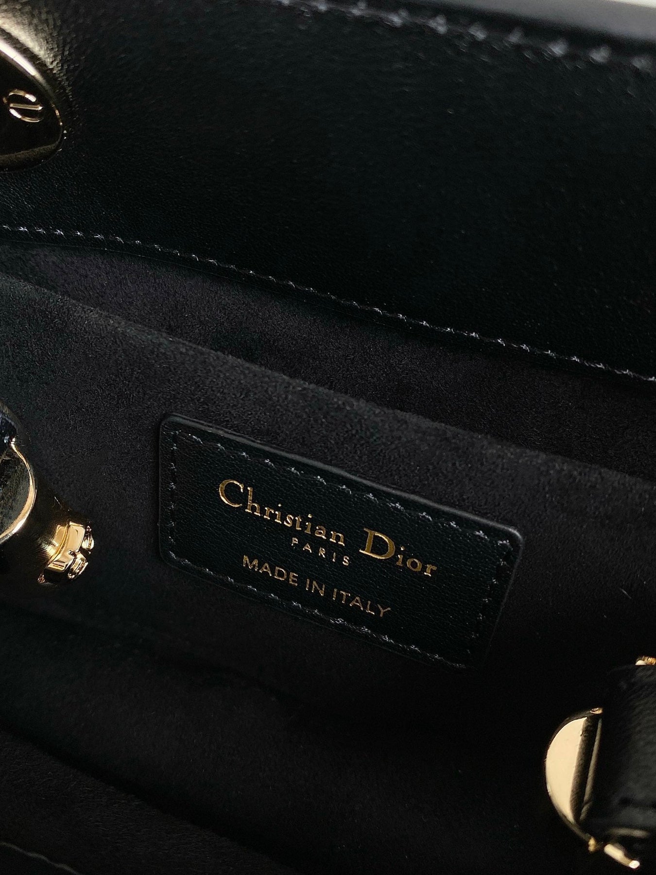 MINI LADY 19 BAG IN BLACK LAMBSKIN