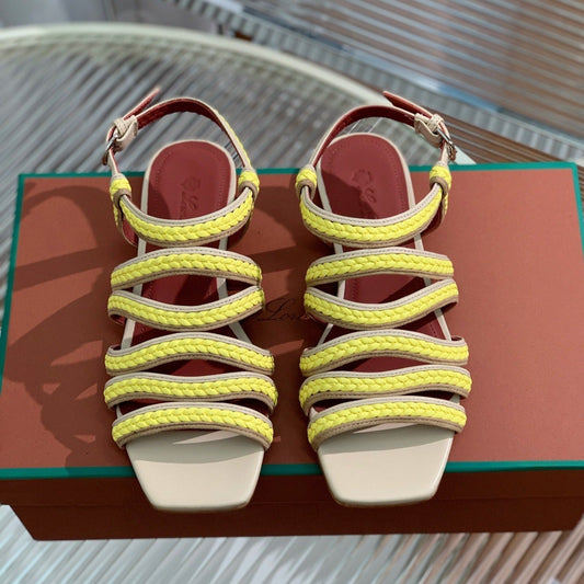 LP SPRIGHTLY CHARMS SANDAL LEMON CALFSKIN