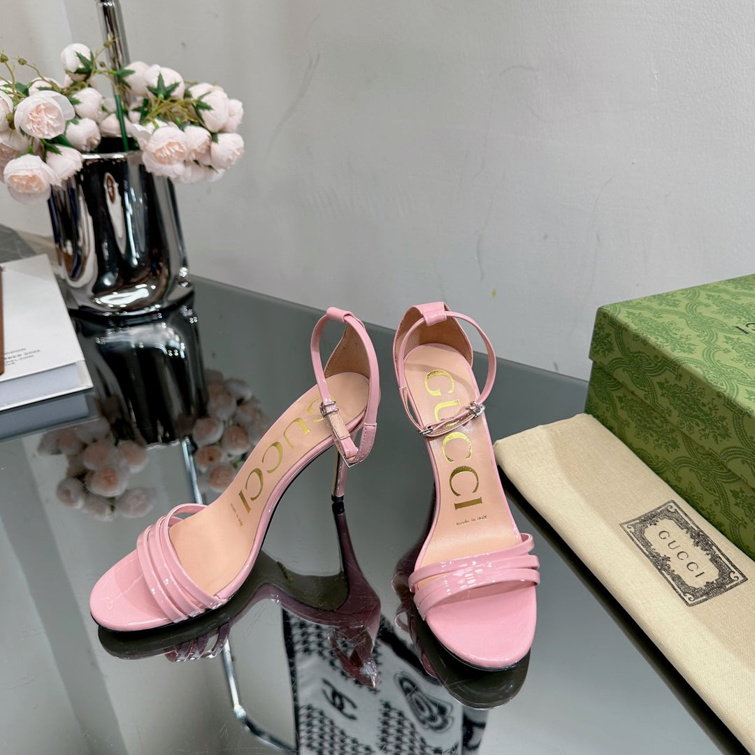 GG 105 HIGH HEEL SANDAL LIGHT PINK LAMBSKIN