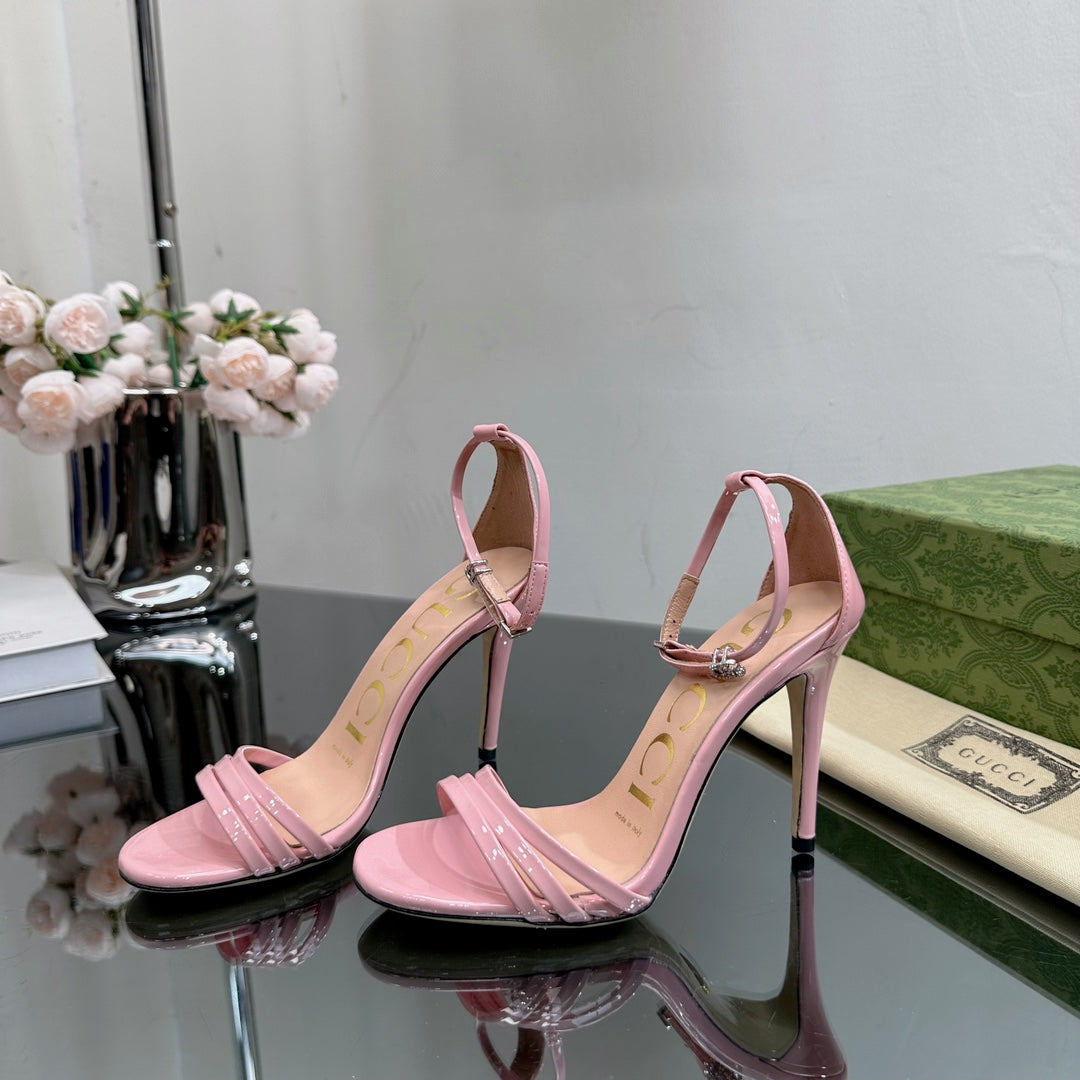 GG 105 HIGH HEEL SANDAL LIGHT PINK LAMBSKIN