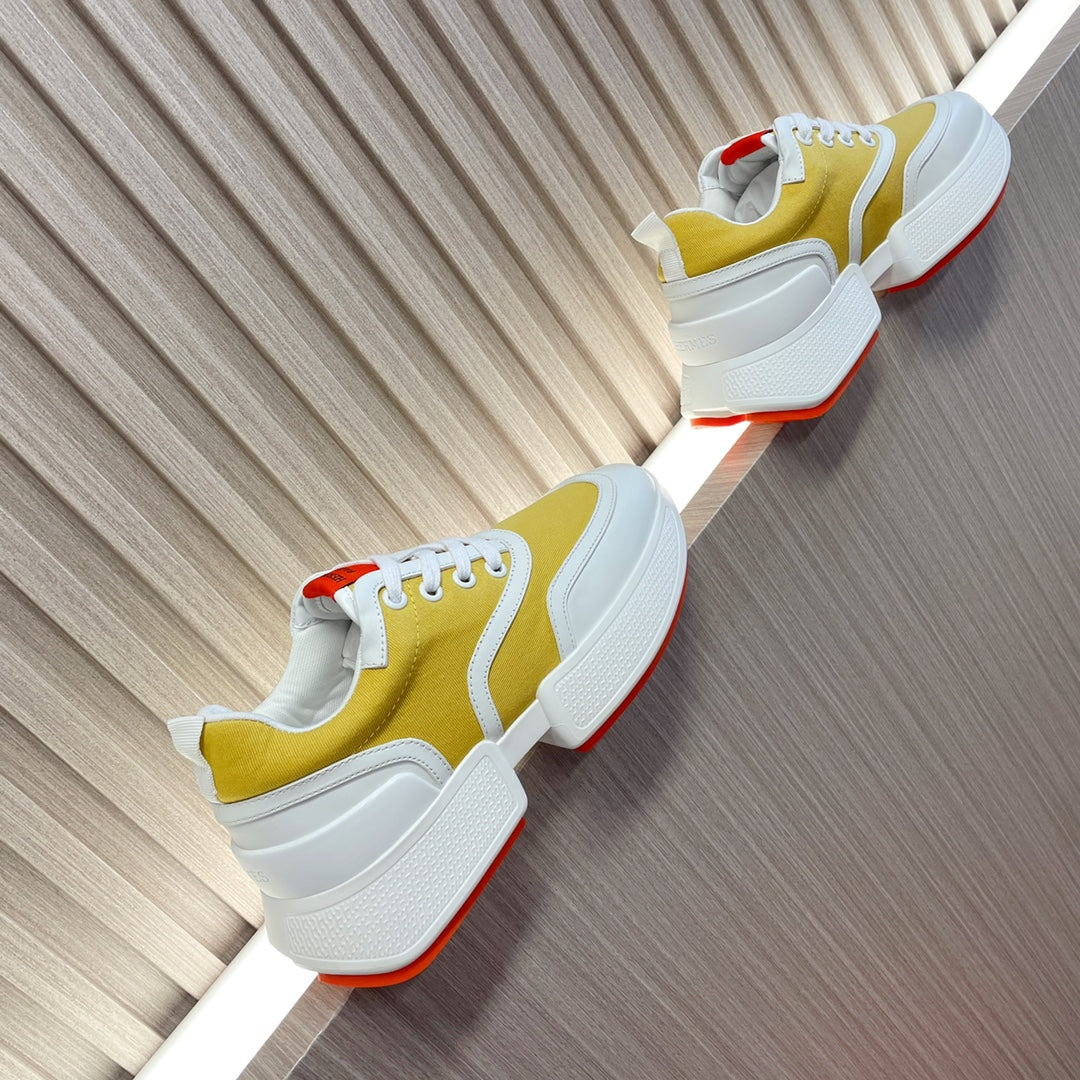 GIGA SNEAKER YELLOW MIX WHITE CALFSKIN