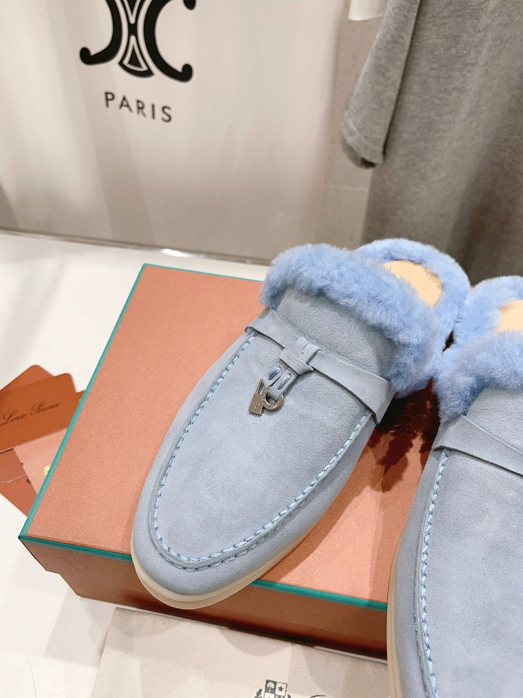 LP CHARMS WALK BABOUCHE LOAFERS SAPPHIRE FLEECE