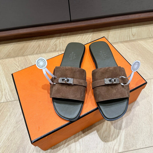 GABRIEL SANDAL LIGHT BROWN SUEDE