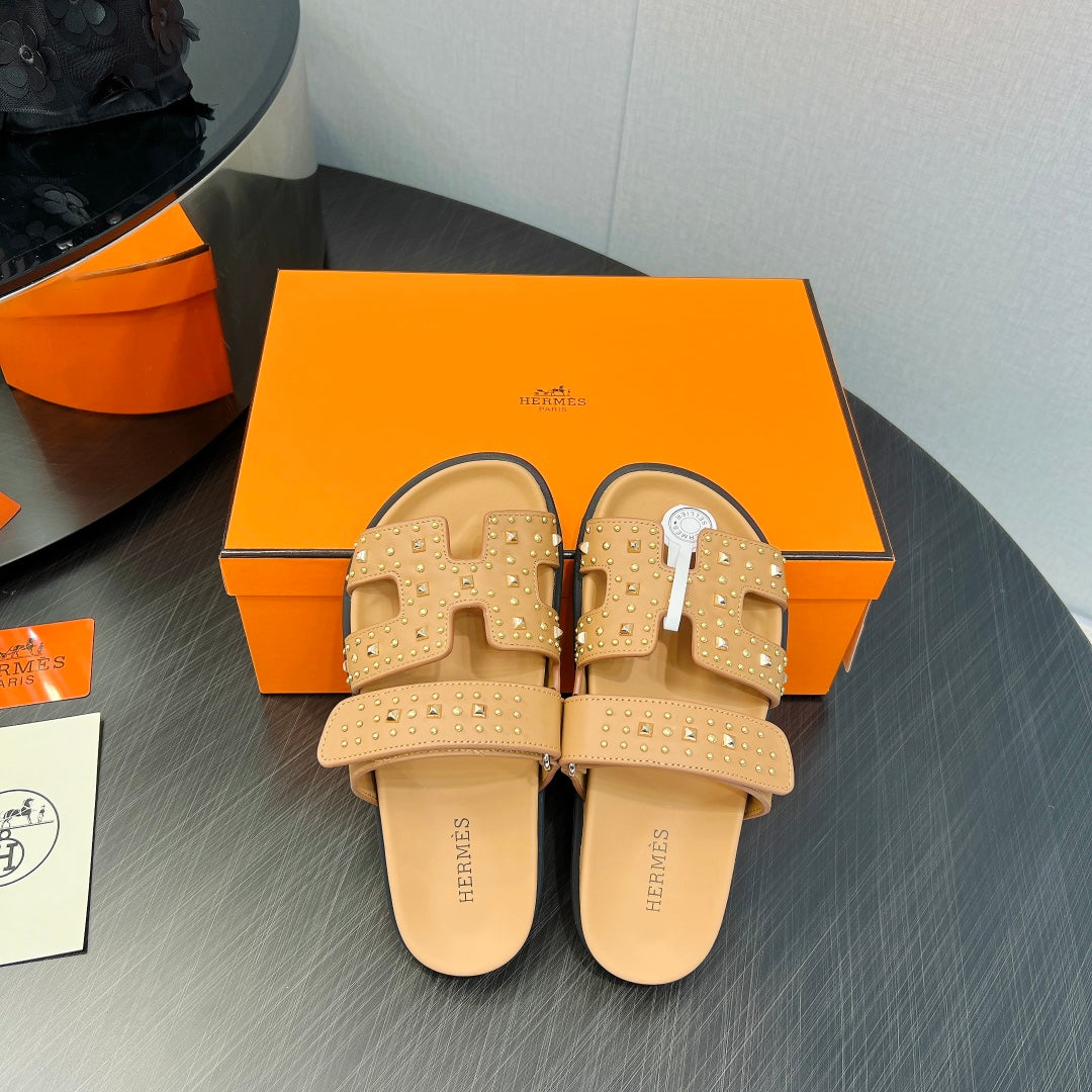 CHYPRE SANDAL LIGHT ORANGE CALFSKIN SPECIAL
