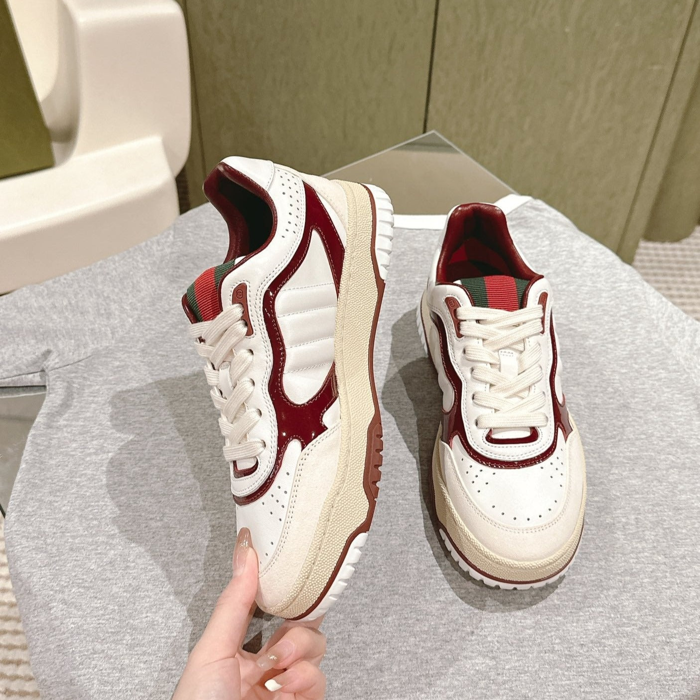GG Retro sneakers WHite Red
