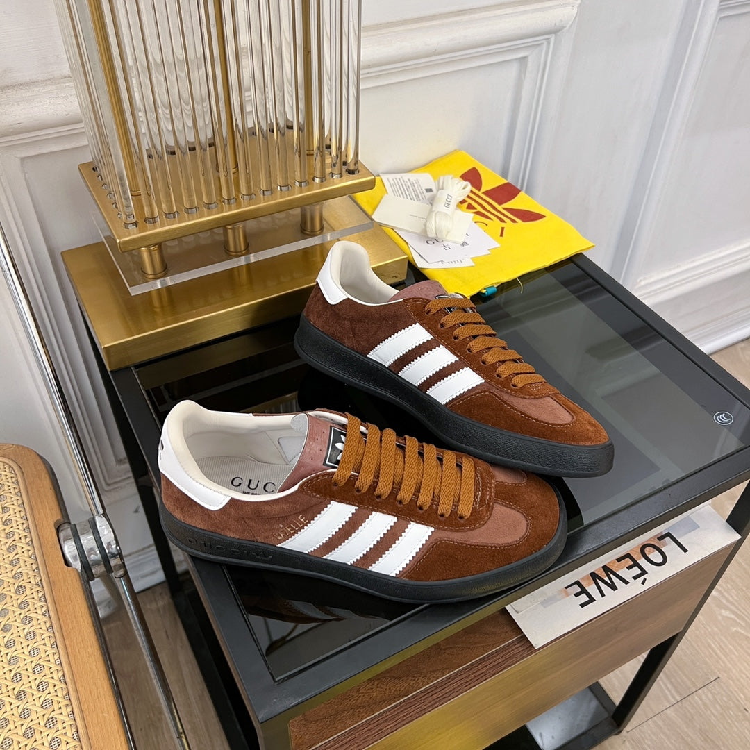GG & ADIDAS GAZELLE SNEAKER BROWN VELVET