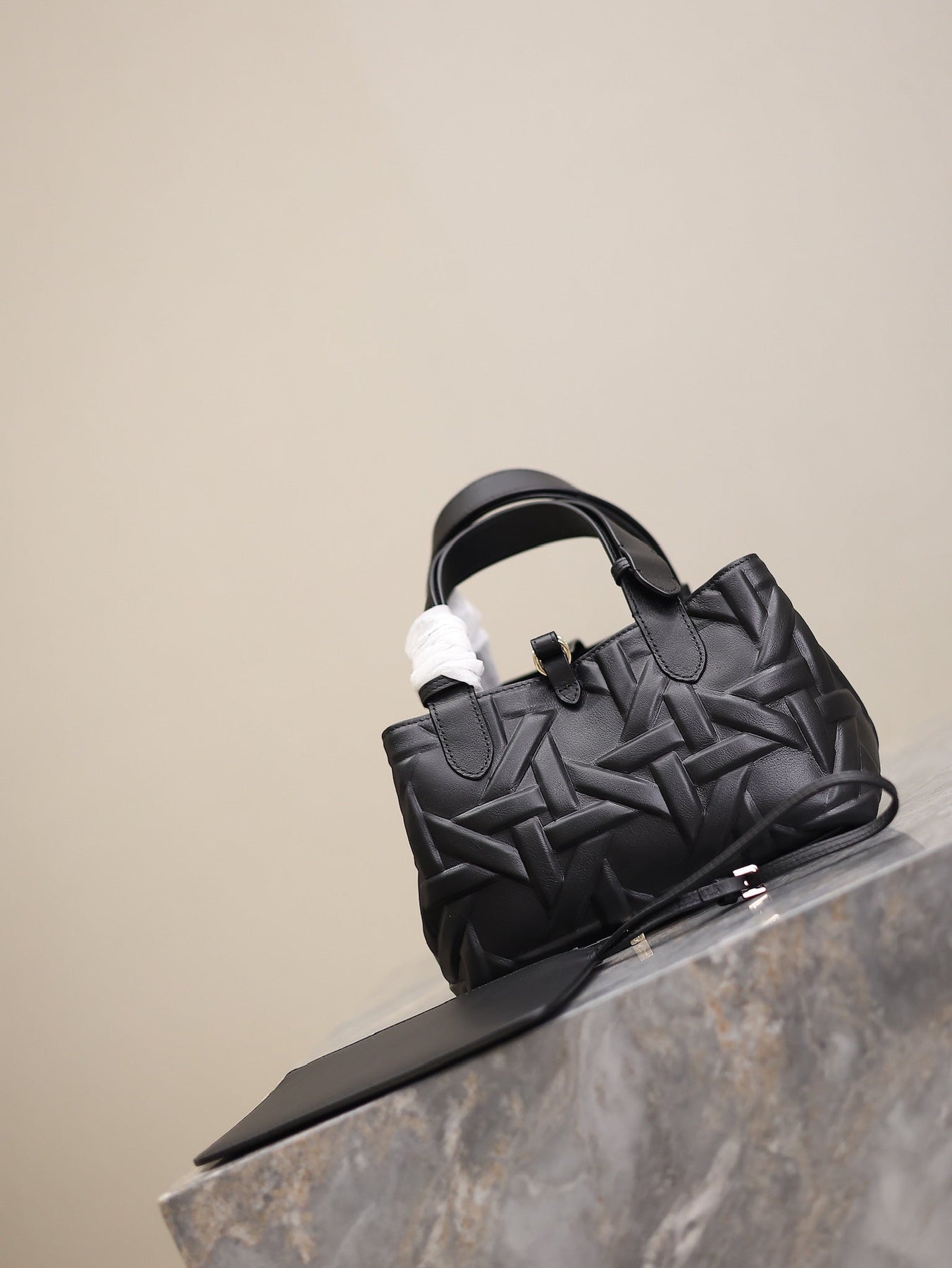MINI TOUJOURS BAG 23 IN BLACK CANNAGE GRAPHIC CALFSKIN