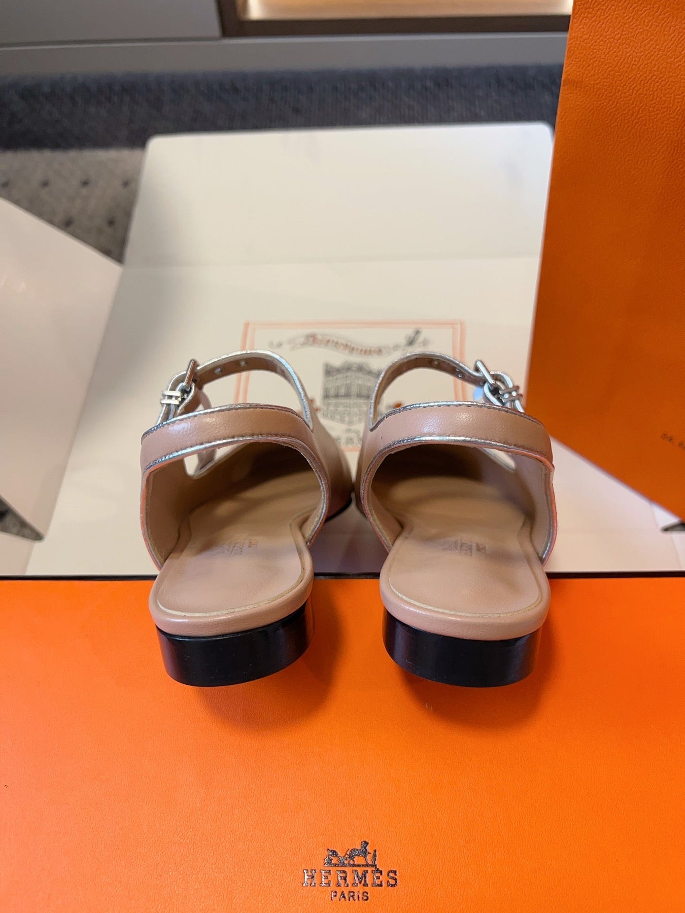 KLEO SLINGBACK IN CREPE PINK CALFSKIN