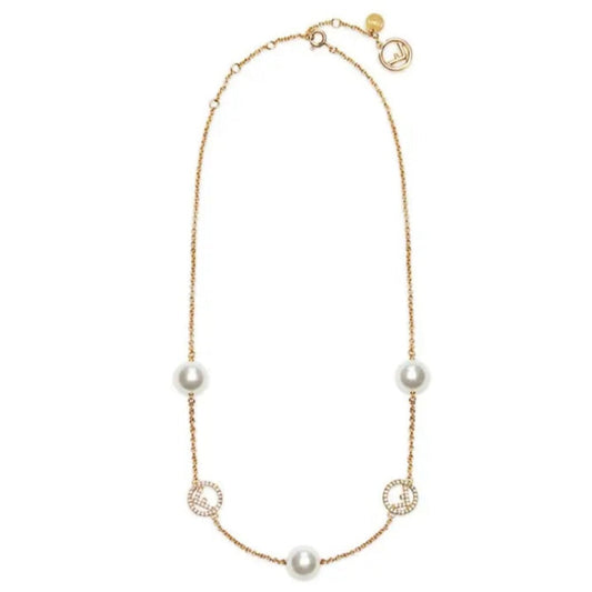 F PEARL DIAMOND NECKLACE
