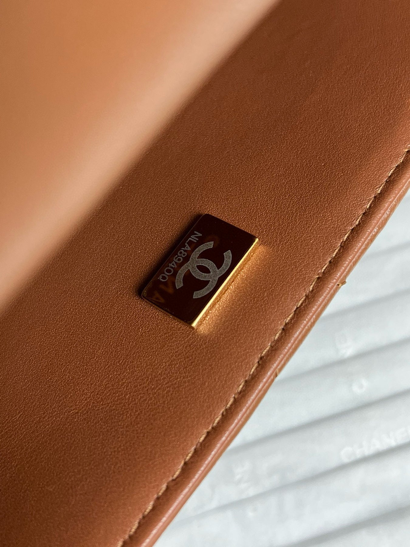 CC 24K TEDDY WOOL BAG LAMBSKIN IN BROWN