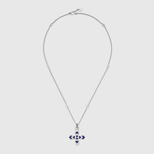 GG WOMEN'S NECKLACE WITH CROSS MOTIF PENDANT