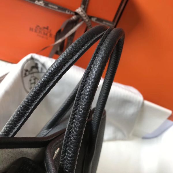 HERM Garden Party 30 Bag In Black Taurillon Leather
