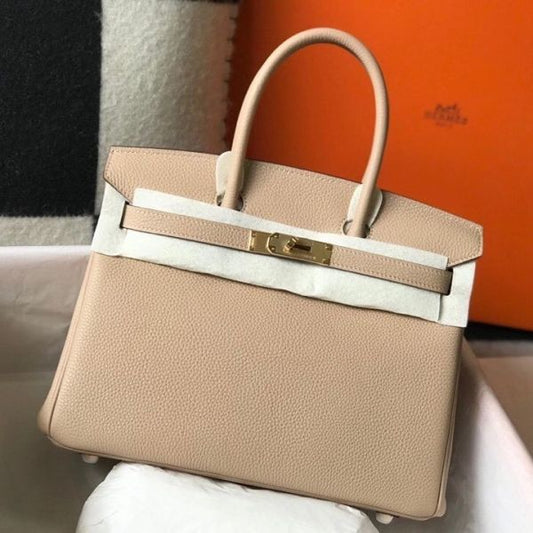 HERM Birkin 35cm Bag In Trench Clemence Leather GHW