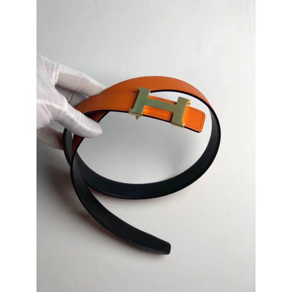 HERM Mini Constance 24mm Reversible Belt Black/Orange