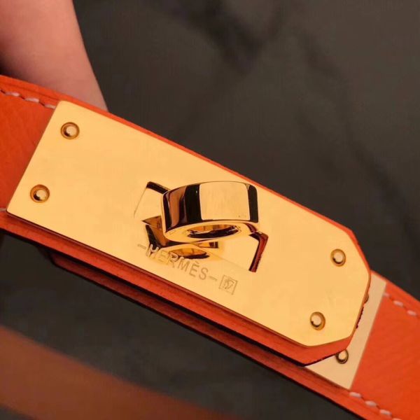HERM Kelly 18 Belt In Orange Epsom Leather