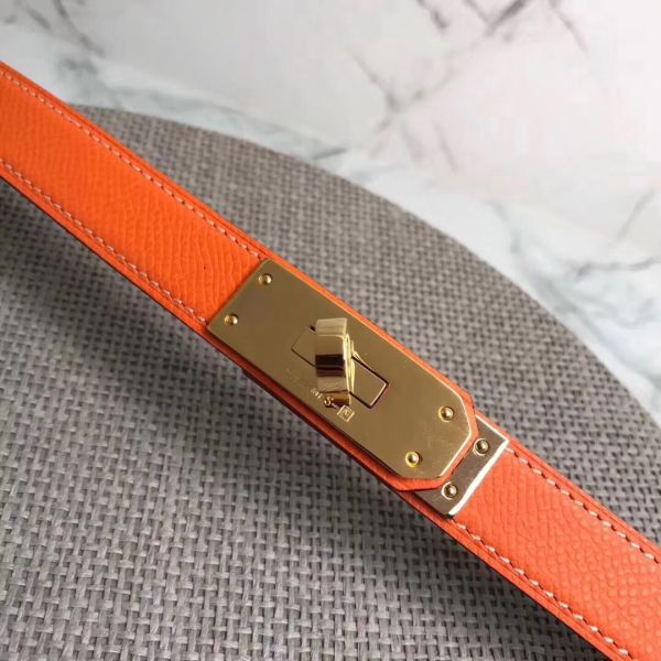 HERM Kelly 18 Belt In Orange Epsom Leather