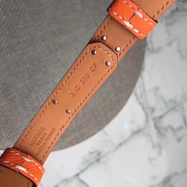 HERM Kelly 18 Belt In Orange Epsom Leather