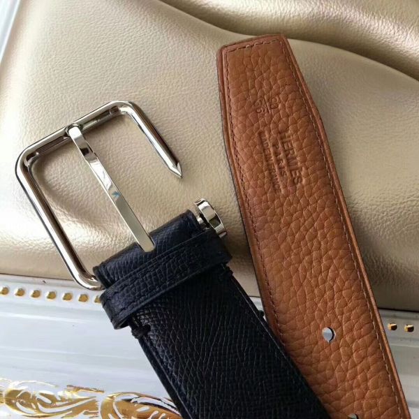 HERM Lennox 40 MM Belt In Black Epsom Leather