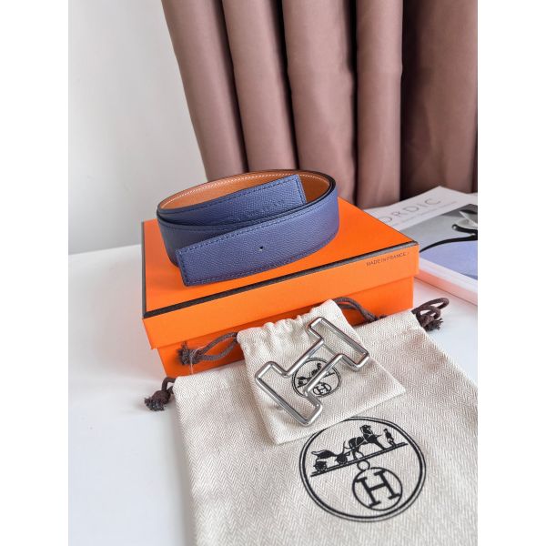 HERM Tonight Reversible Belt 38MM in Blue and Gold Epsom Calfskin