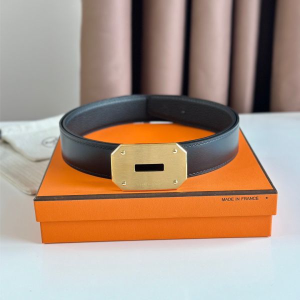 HERM Neo Reversible Belt 32MM in Black Clemence Leather