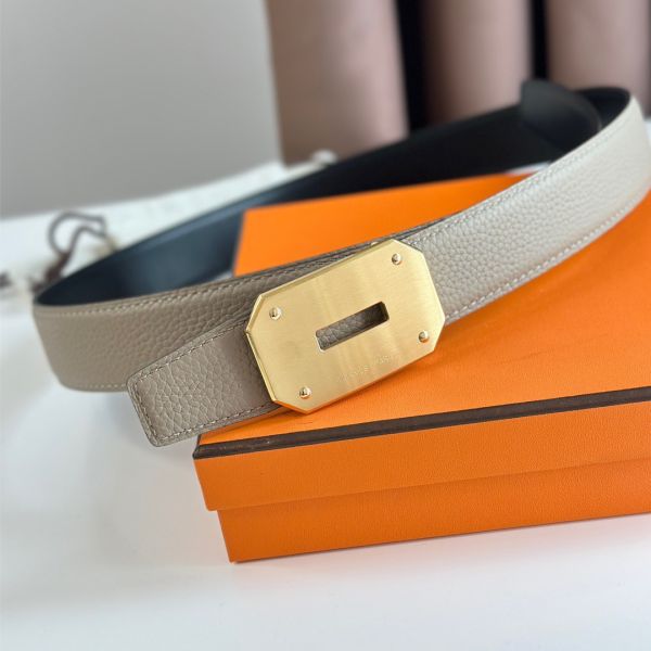 HERM Neo Reversible Belt 32MM in Trench Clemence Leather