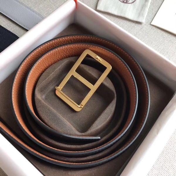 HERM Officier Belt Buckle & Brown 38MM Strap