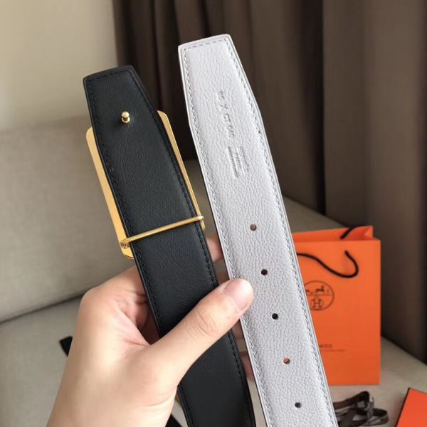 HERM Officier Belt Buckle & White 38MM Strap