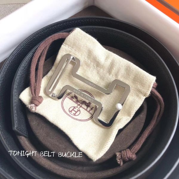 HERM Tonight 38MM Reversible Belt In Black Clemence Leather