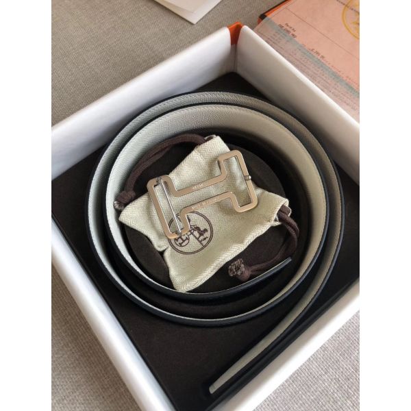 HERM Tonight 38MM Reversible Belt In Black/White Epsom Leather