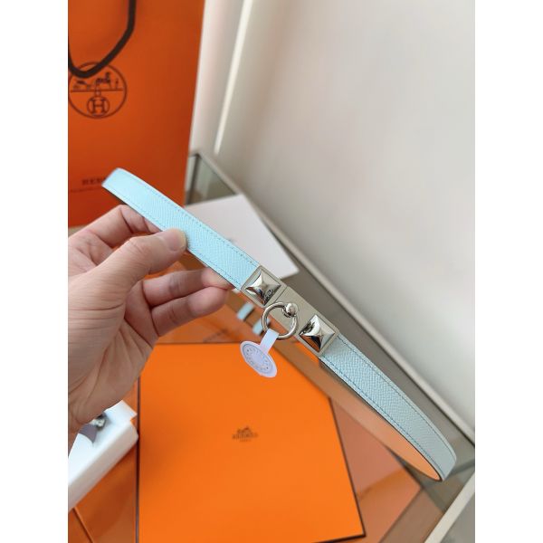 HERM Rivale 18 Belt in Blue Brume Epsom Calfskin