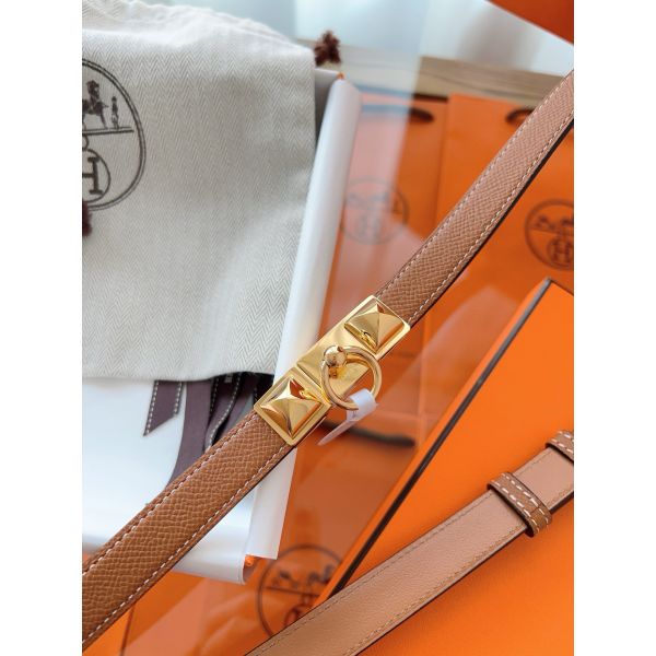 HERM Rivale 18 Belt in Gold Epsom Calfskin