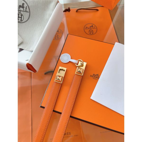 HERM Rivale 18 Belt in Orange Epsom Calfskin