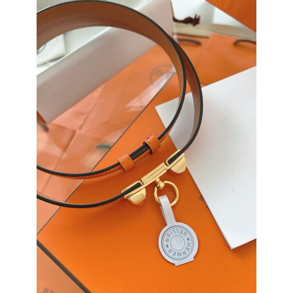 HERM Rivale 18 Belt in Orange Epsom Calfskin