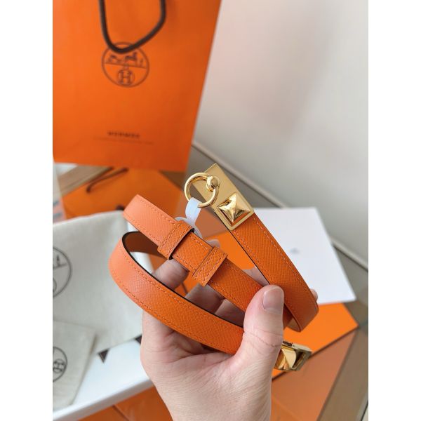 HERM Rivale 18 Belt in Orange Epsom Calfskin