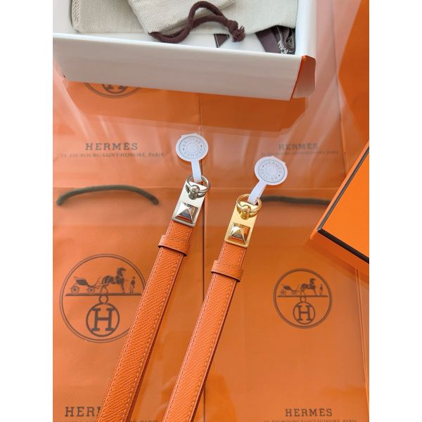 HERM Rivale 18 Belt in Orange Epsom Calfskin