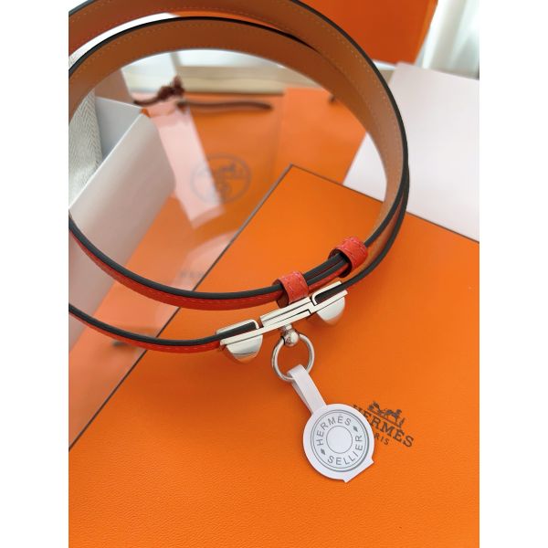 HERM Rivale 18 Belt in Red Epsom Calfskin