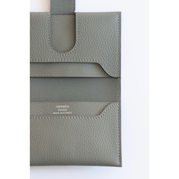 HERM R.M.S Card Holder in Gris Meyer Evergrain Calfskin