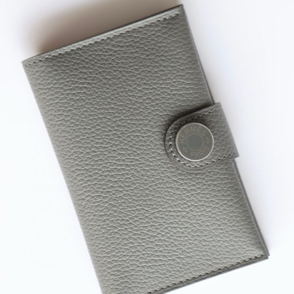 HERM R.M.S Card Holder in Gris Meyer Evergrain Calfskin