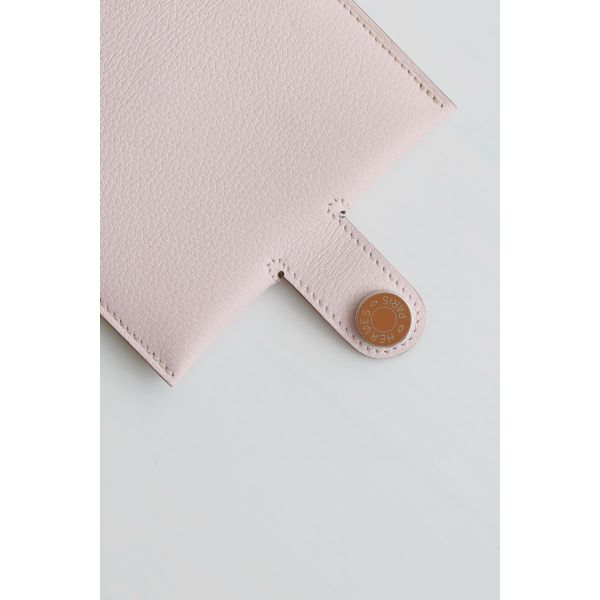 HERM R.M.S Card Holder in Mauve Pale Evergrain Calfskin
