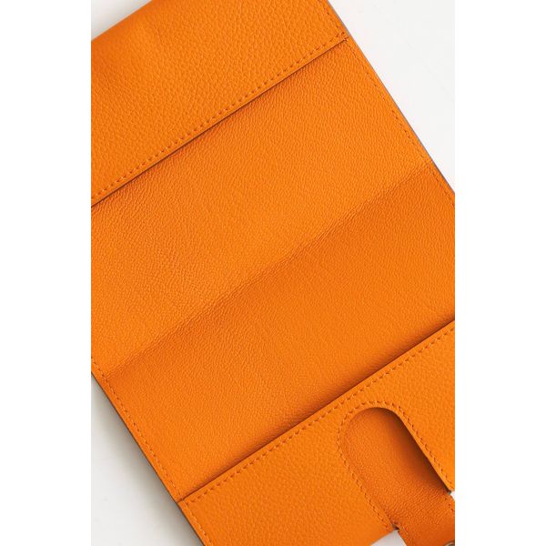 HERM R.M.S Passport Holder in Apricot Evercolor Calfskin