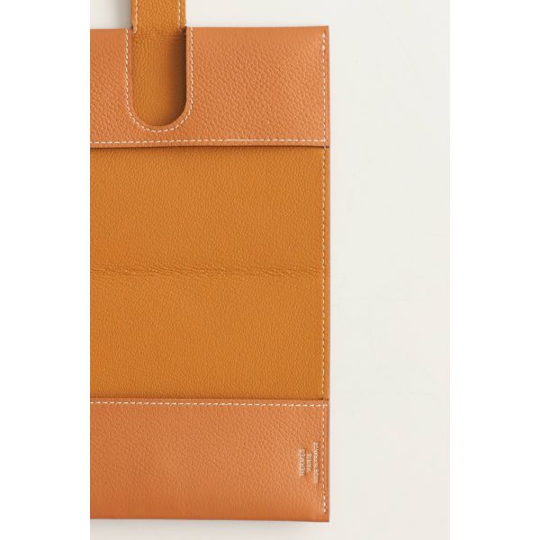 HERM R.M.S Passport Holder in Gold Evercolor Calfskin