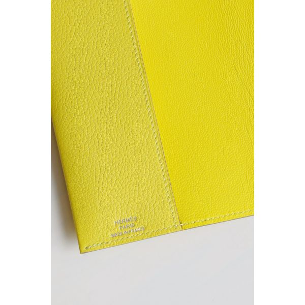 HERM R.M.S Passport Holder in Lime Evercolor Calfskin